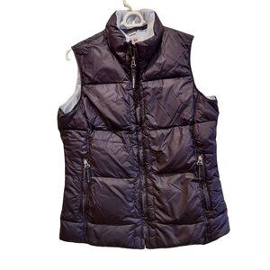 Old navy  Womens M black DOWN filled puffer Vest jacket outdoor gorpcore Zip
